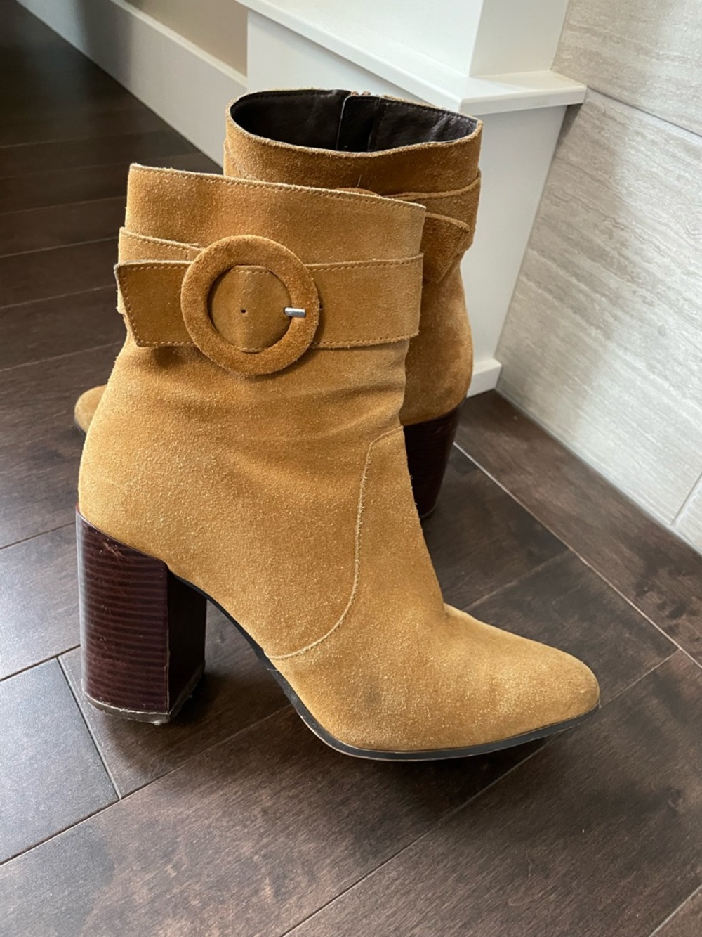 Aldo Seveiria Women High Heeled Suede Ankle Boots Women’s Size 7.5